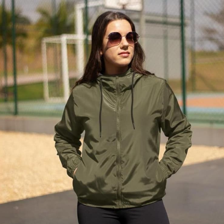 Corta Vento Feminino Impermeável Sem Forro Academia Treino Corrida