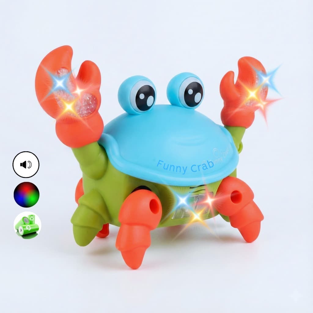 Brinquedo Caranguejo Fujão Musical Som Luz E Movimento Infantil LED
