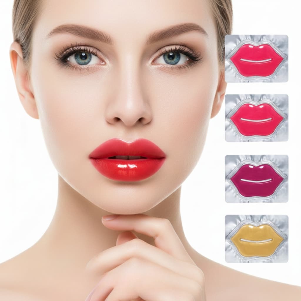 Máscara Hidratante Labial de Colágeno Para Lábios Secos Hidratação Profunda