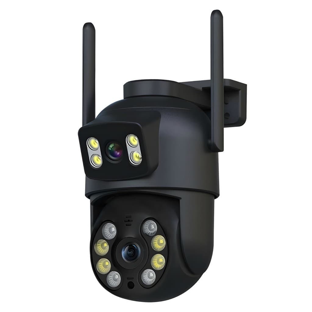 Câmera de Segurança YOOSEE Dual Lens 4MP – Wi-Fi IP66, Visão 360°, Rastreamento Automático e Tela Dupla