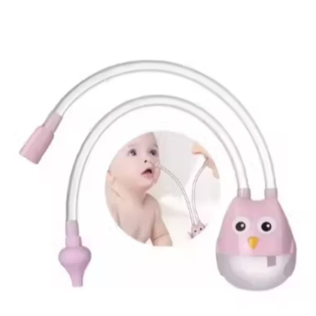 Aspirador Nasal Para Bebê Infantil Sugador De Catarro E Meleca Higiene Bebê Coruja