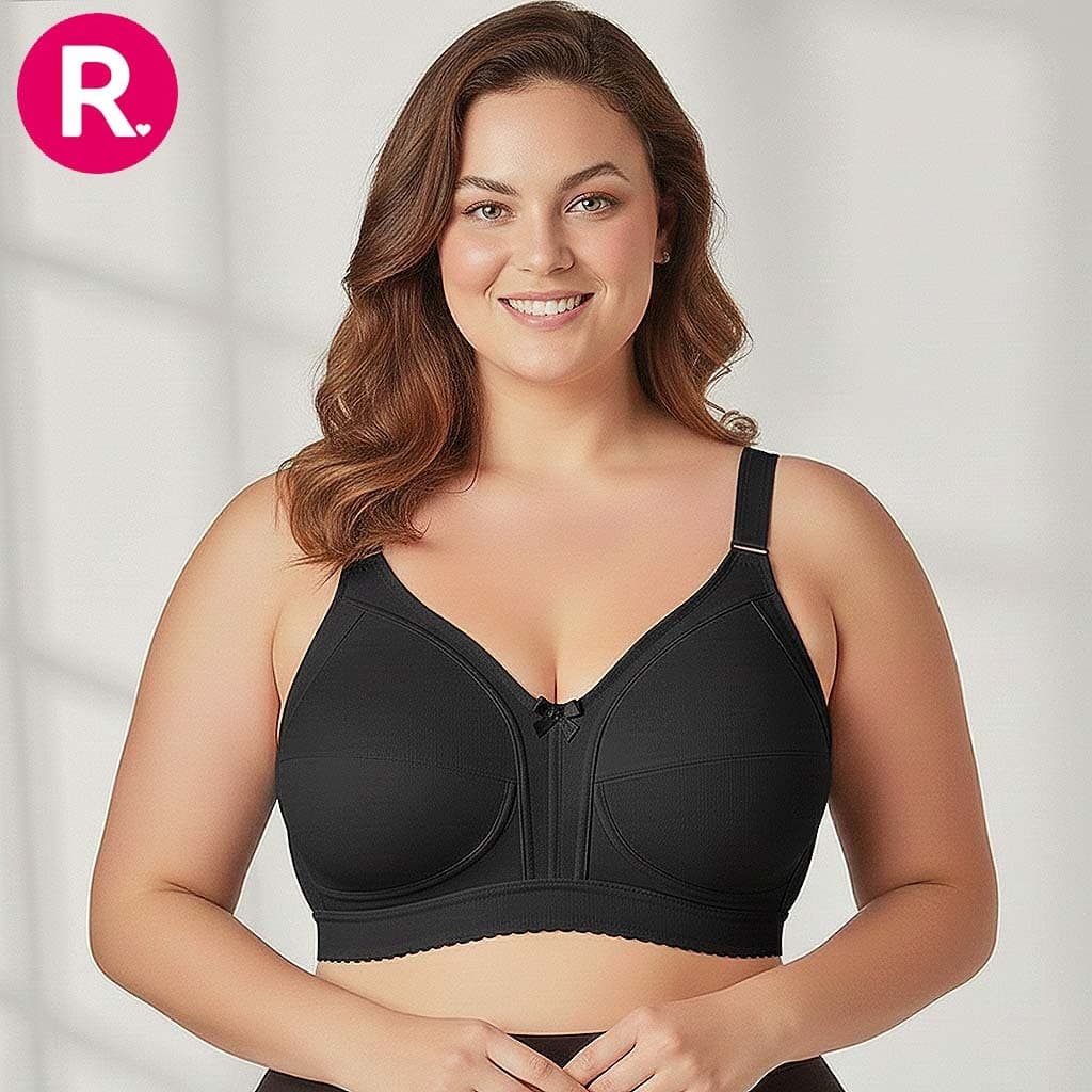 Sutiã Liso Plus Size Reforçado Pala Dupla Forrado Algodão Forro Soutien Alça Larga Lingerie