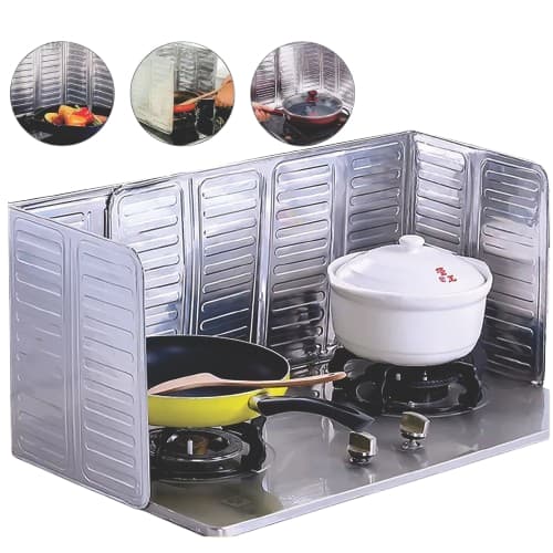 Protetor Anti-respingos para Fogão a Gás Placa em Alumínio 84x32cm Sem Gordura