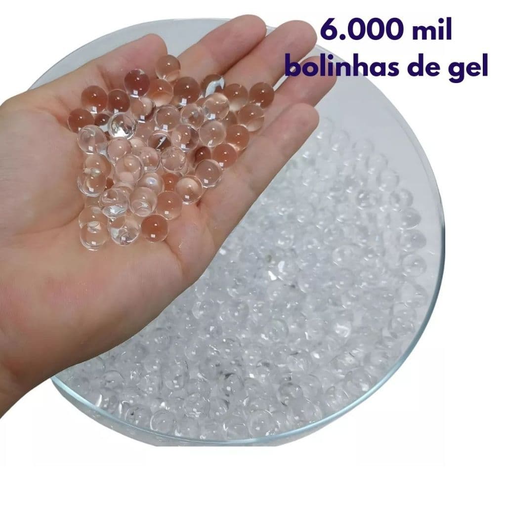 6.000 Bolinhas De Gel Transparentes Incolor que Crescem na água Decoração Vaso Planta Anti Stress