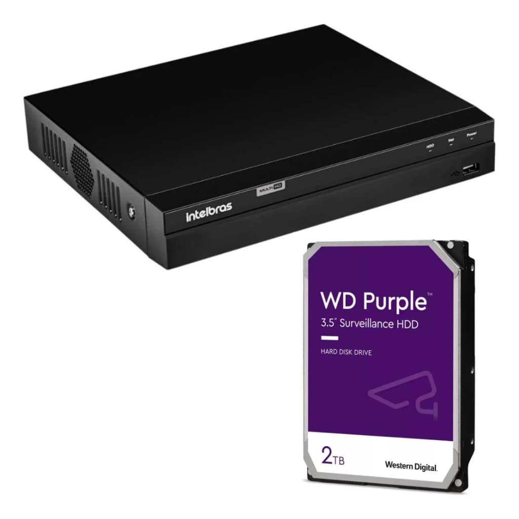 Dvr 8 Canais Full Hd Intelbras Mhdx 1208 Com Hd Interno Bivolt 127/220v