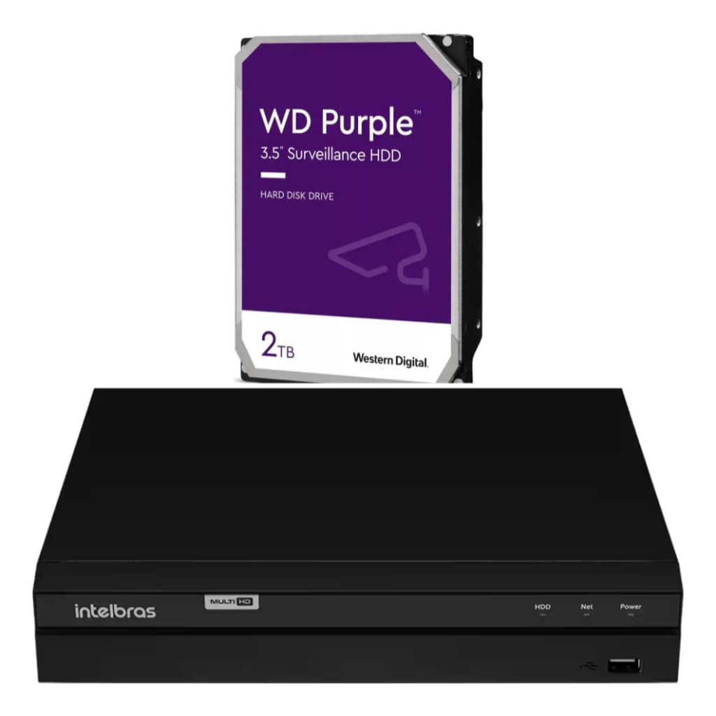 Dvr 4 Canais Full Hd Mhdx 1304 Com Hd Interno Bivolt Intelbras 127/220v