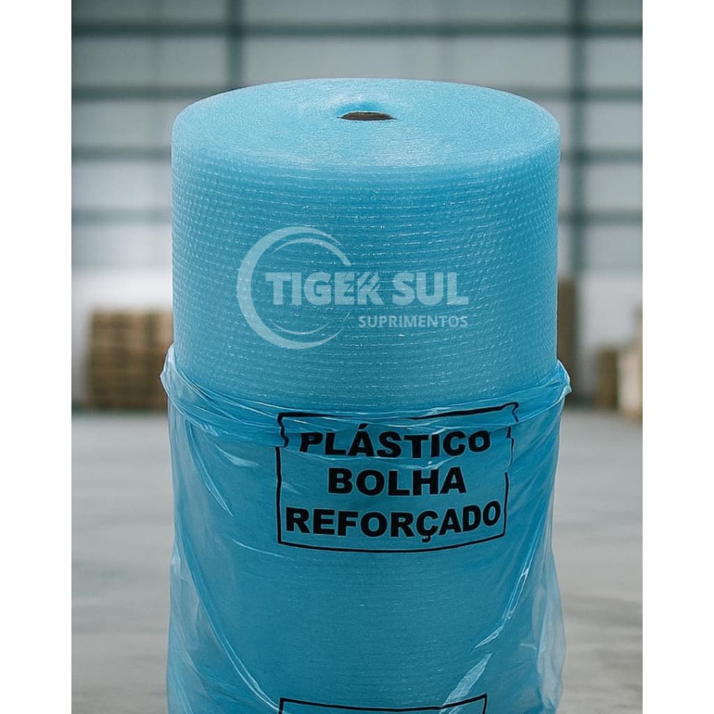 Plástico Bolha 1x100m Azul | Super Reforçado | Blindagem Contra Impactos