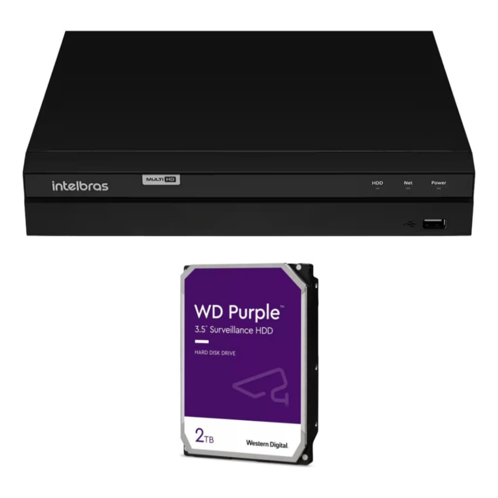 Dvr 8 Canais Full Hd Mhdx 1308 Com Hd Interno Bivolt Intelbras 127/220v