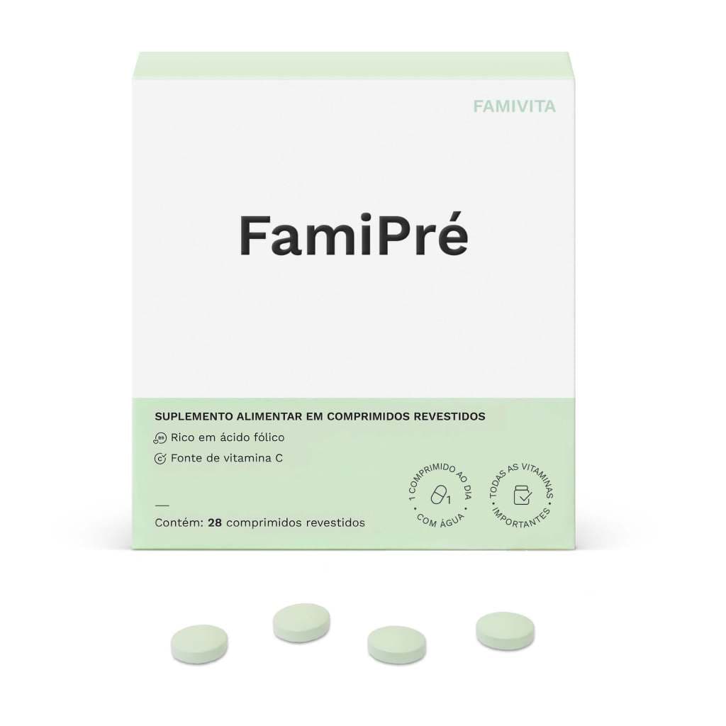 FamiPré - 28 Comprimidos - 4 Semanas - Suplemento Alimentar para Pré-Concepção