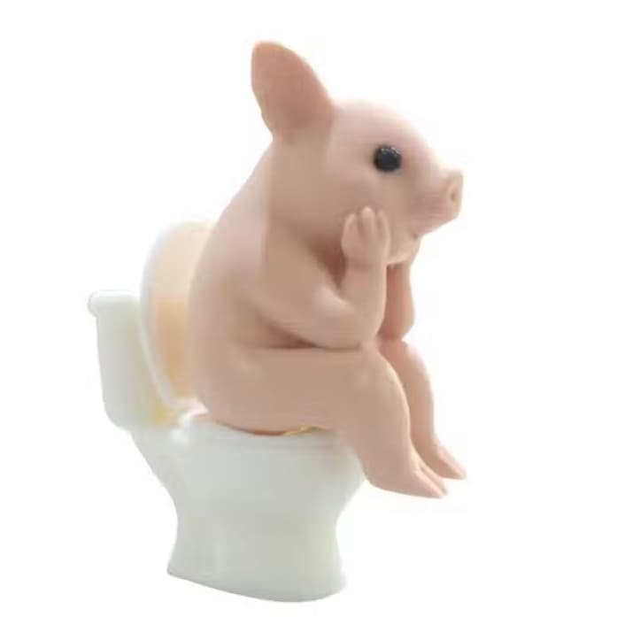 Porco na Privada 3D - Miniatura PLA Decoração Banheiro Engraçada - Envio Rápido