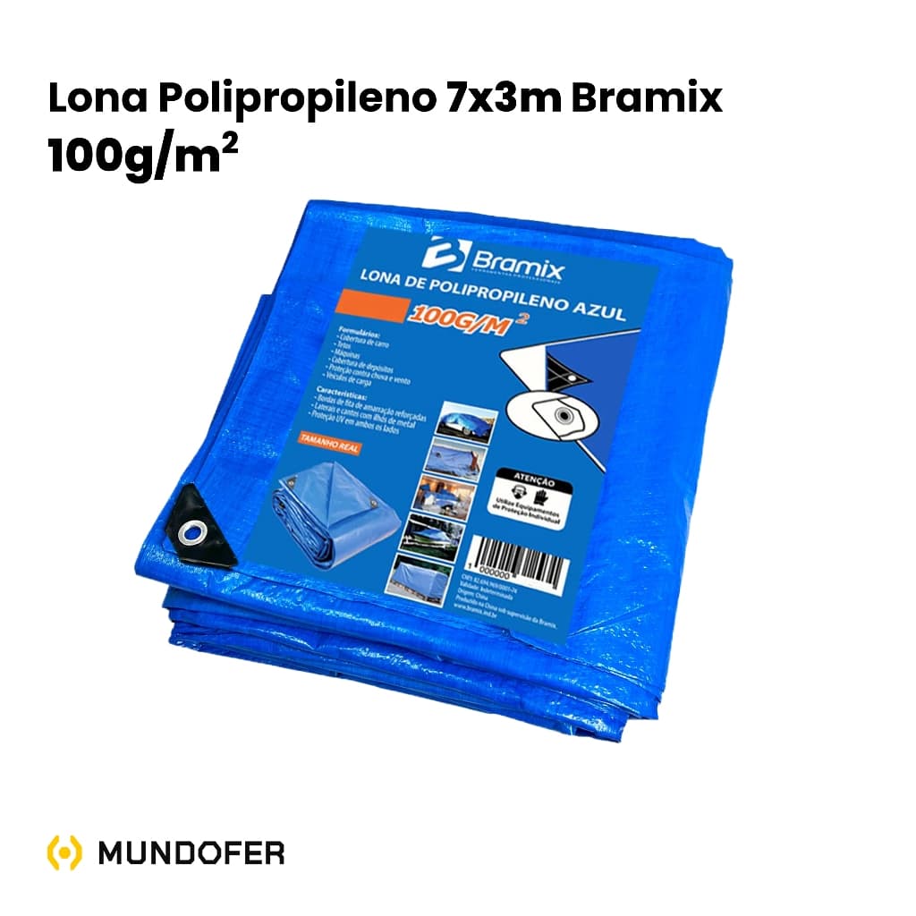 Lona 7x3m Azul Impermeavel Piscina Barraca Camping Telhado em Polietileno Cobertura