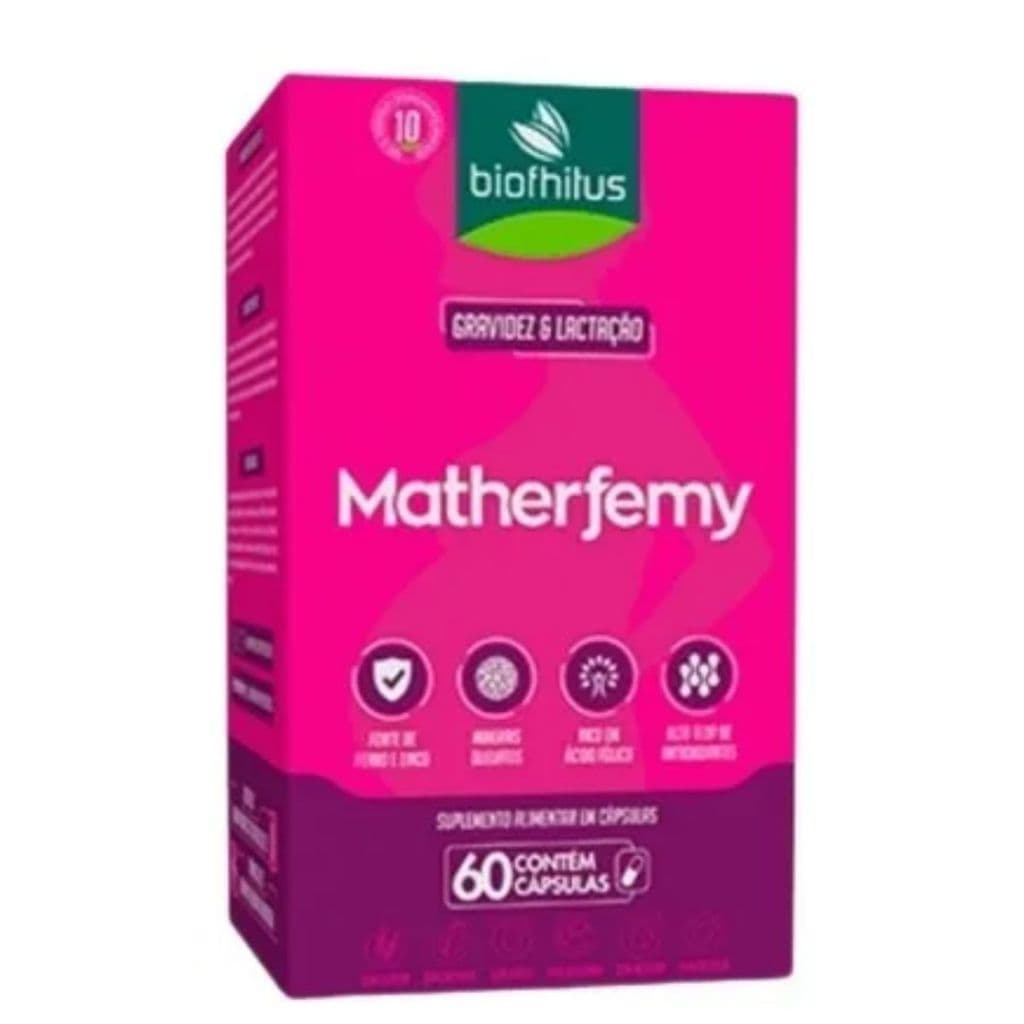 Matherfemy Vitamina De Gravidez e Lactação 60cps - Biofhitus