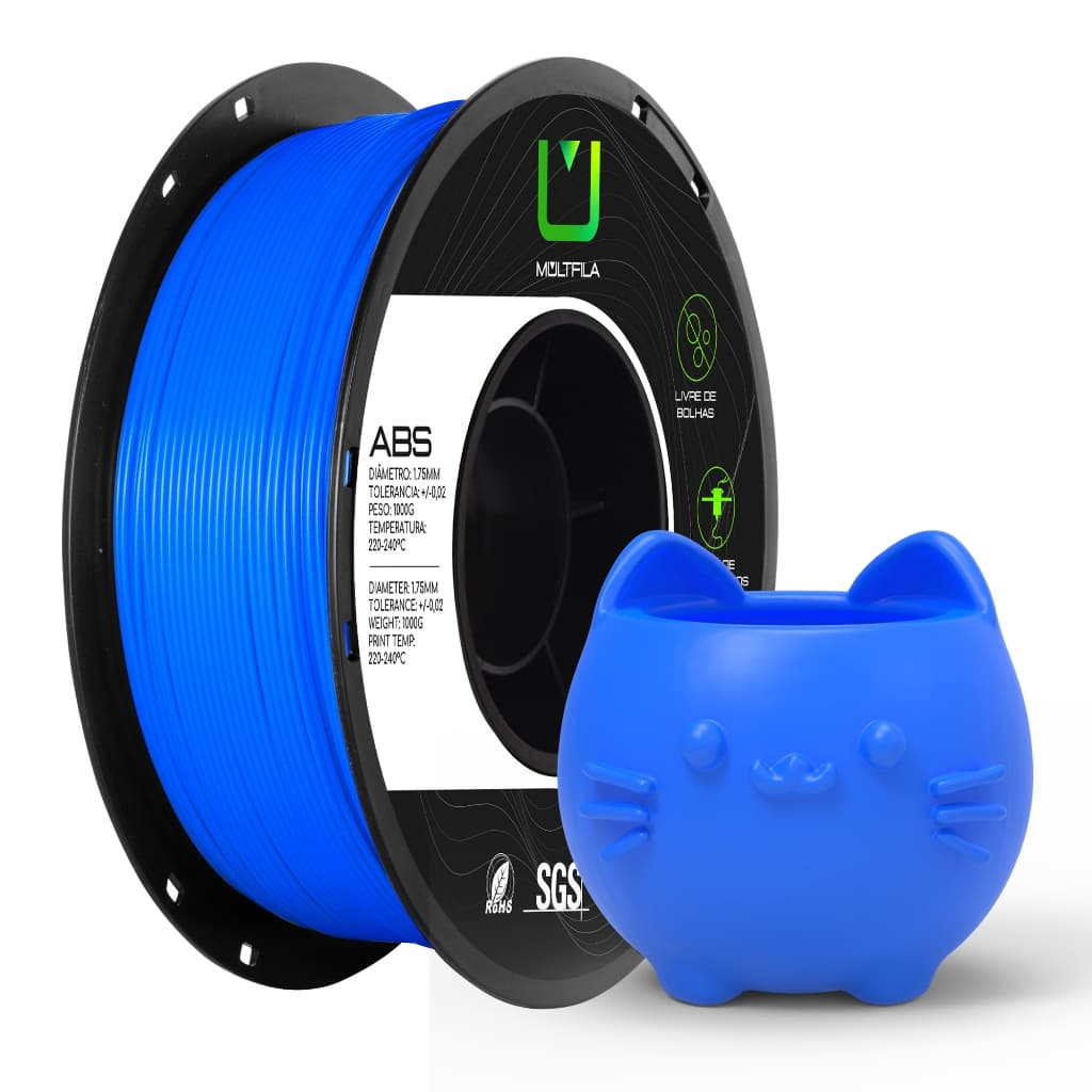 Filamento ABS Impressora 3D Azul 1kg - 1,75mm Multfila