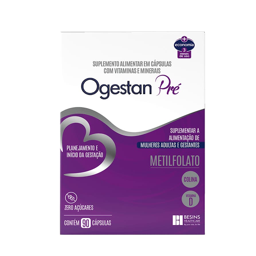 Ogestan Pré - 90 Cápsulas - Suplemento para Pré-Concepção