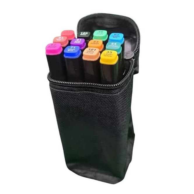 Kit 12 Cores Canetinhas Pontas duplas Marca texto