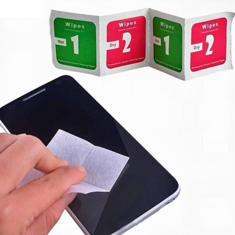 KIT De Limpeza Com Alcool Para Tela P/ Aplicar Película De Celular Alcool