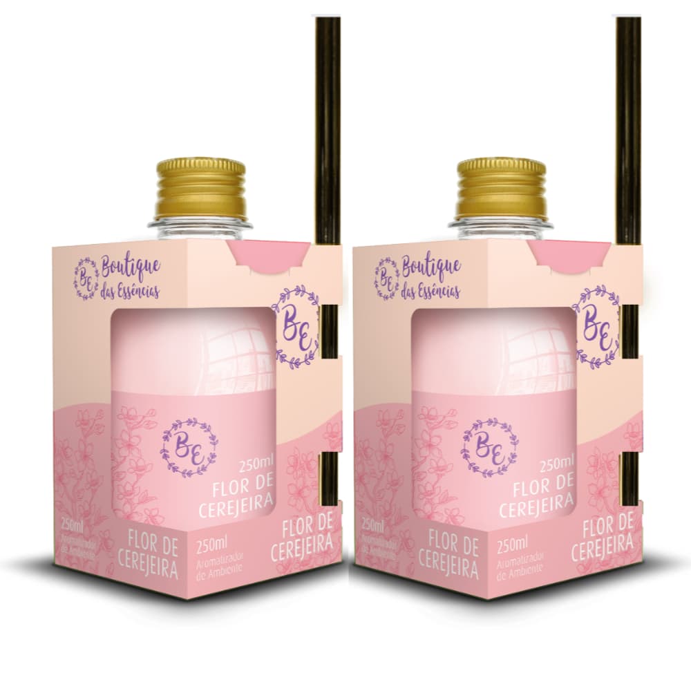2 Difusor/Cheirinho De Ambiente 250ml Boutique Flor De Cerejeira