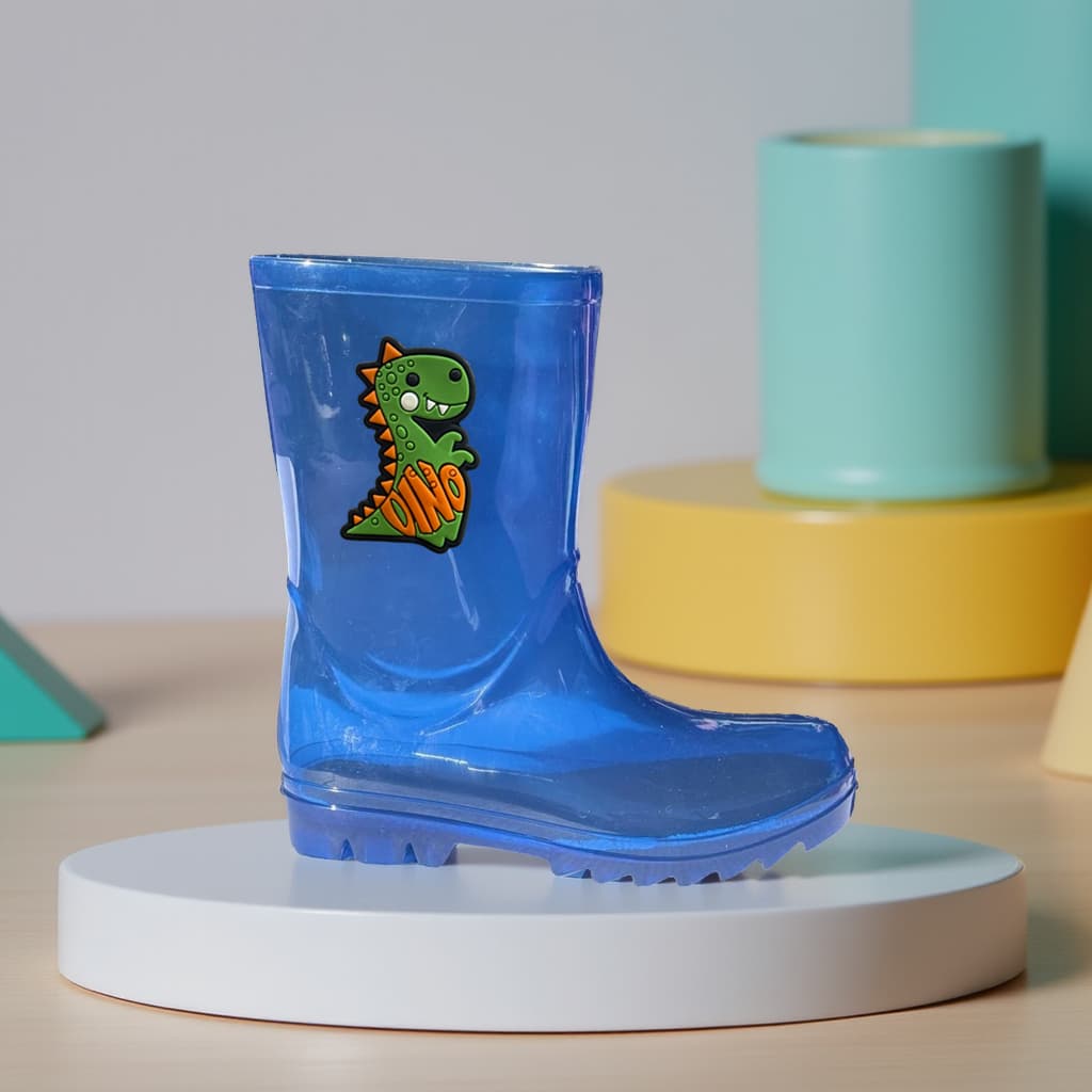 Galocha Botinha de Chuva Infantil Kids de Borracha Masculino Confortável Para Meninos Com Personagem