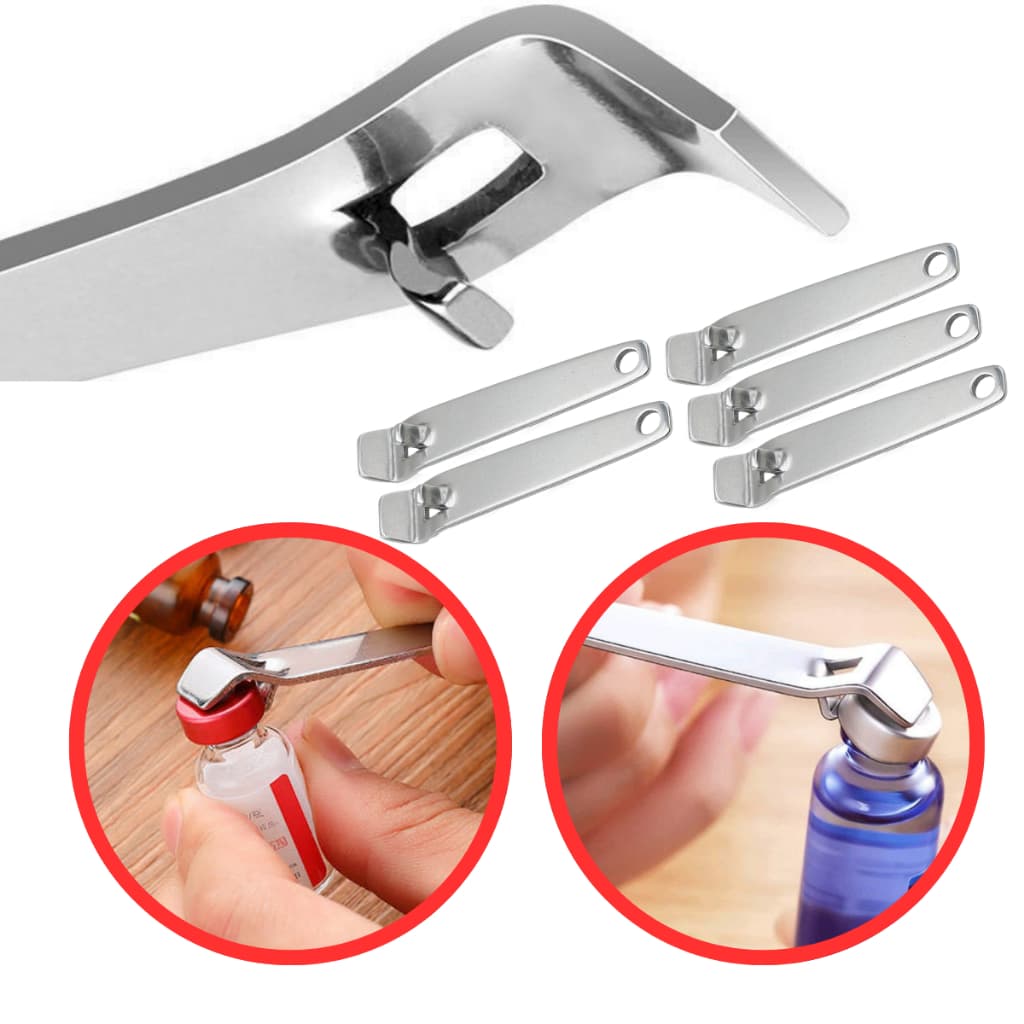 Kit 5 Abridor De Toxina Botulínica Ampola Botox Bujão Garrafa Latinha