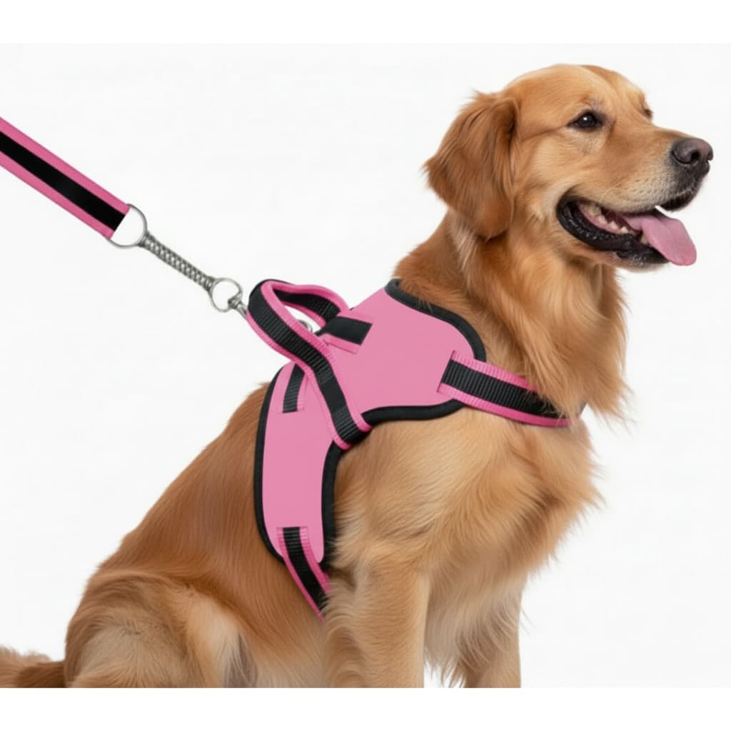 Coleira Peitoral Guia com Amortecedor Peiteira Para Cachorros Fortes