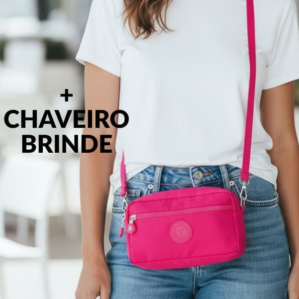 Bolsinha Carteira de Mão Estojo Com 3 Divisórias + Alça transversal Ajustável