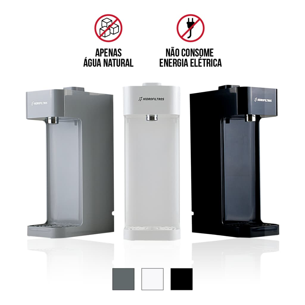 Filtro Purificador de Água Natural facile com Refil de Carvão Ativo Refil C3 Selo Imetro Anti Cloro