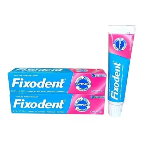2 Tubos Fixodent Original Creme Fixador de Prótese 68g - O Melhor Preço do Brasil
