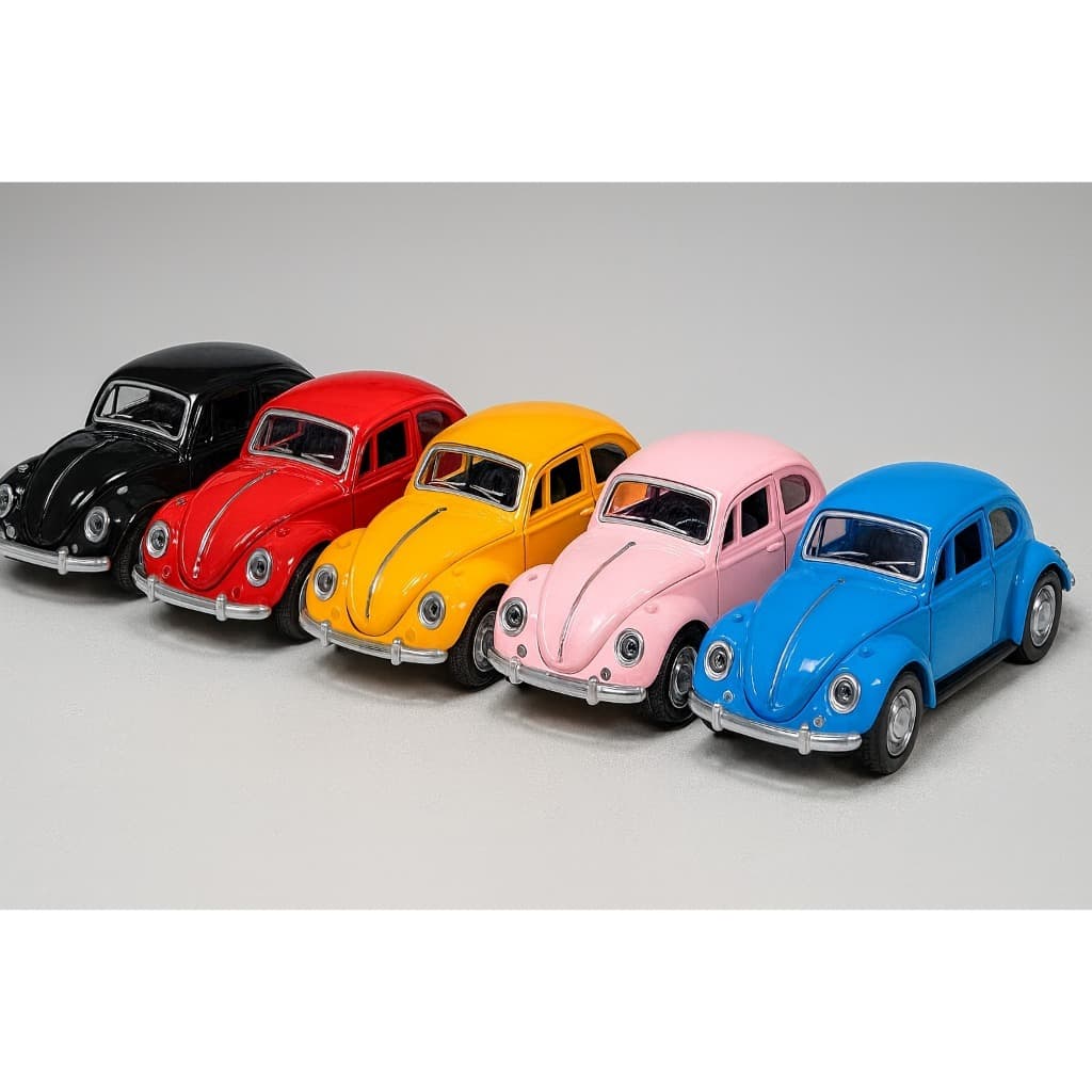 Miniatura Fusca 1:32 em Metal Diecast 12,5cm – Carrinho Clássico Colecionável Varias Cores