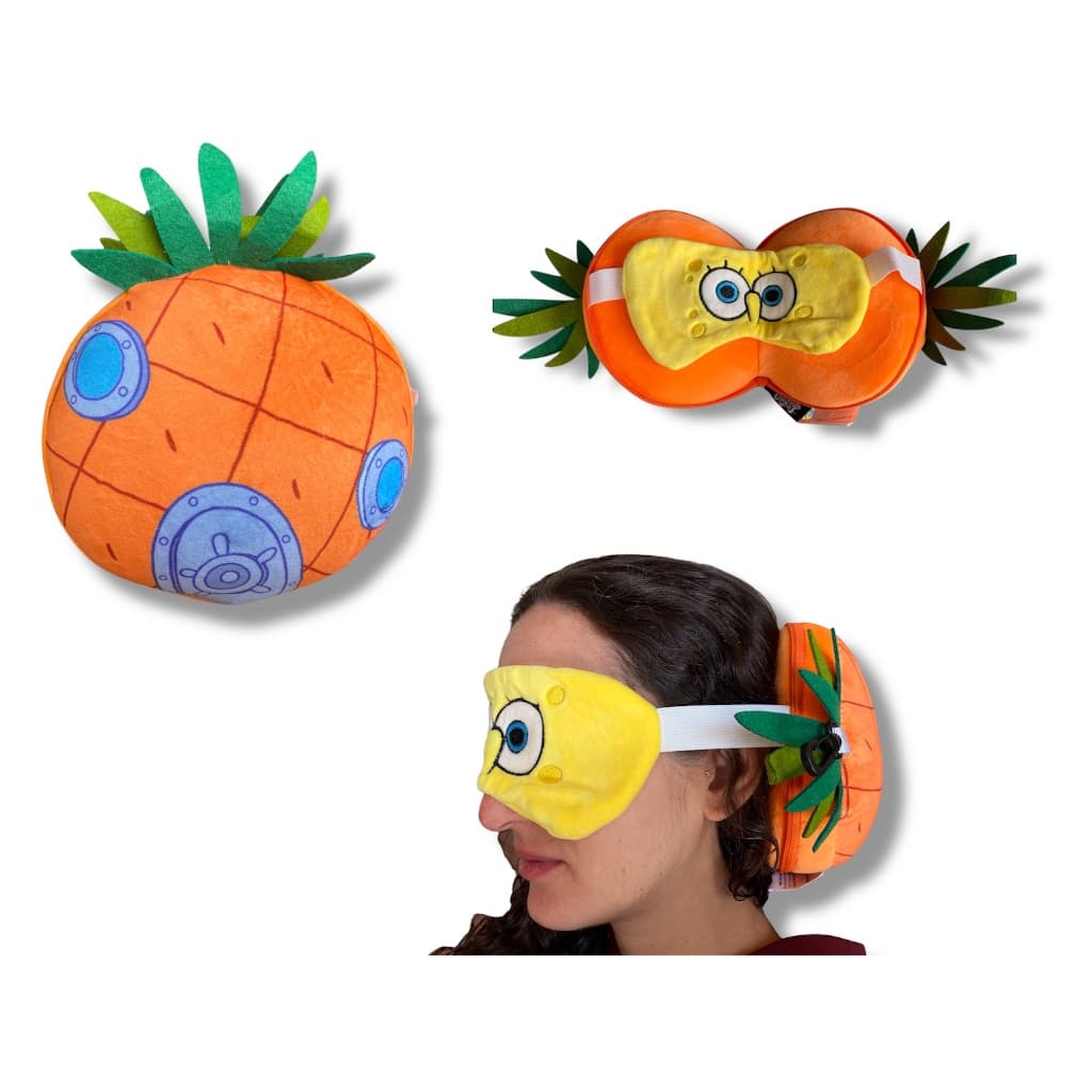 Máscara de Descanso Viagem C/ Almofada Tapa Olho Presente Criativo Geek Nerd Confortável Personagens