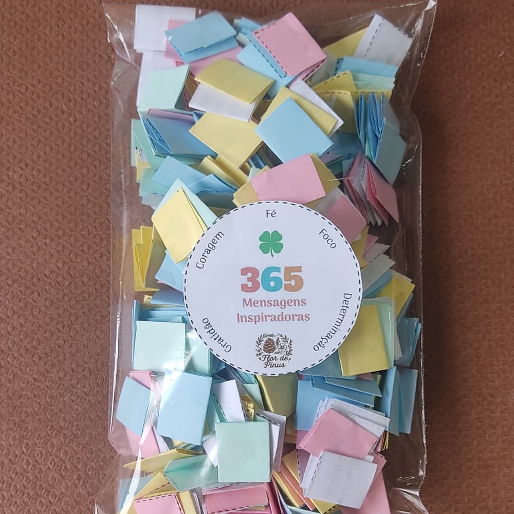 Refil com 365 ou 200 ou 100 Mensagens de Reflexões Diárias - Autoestima e Fé .