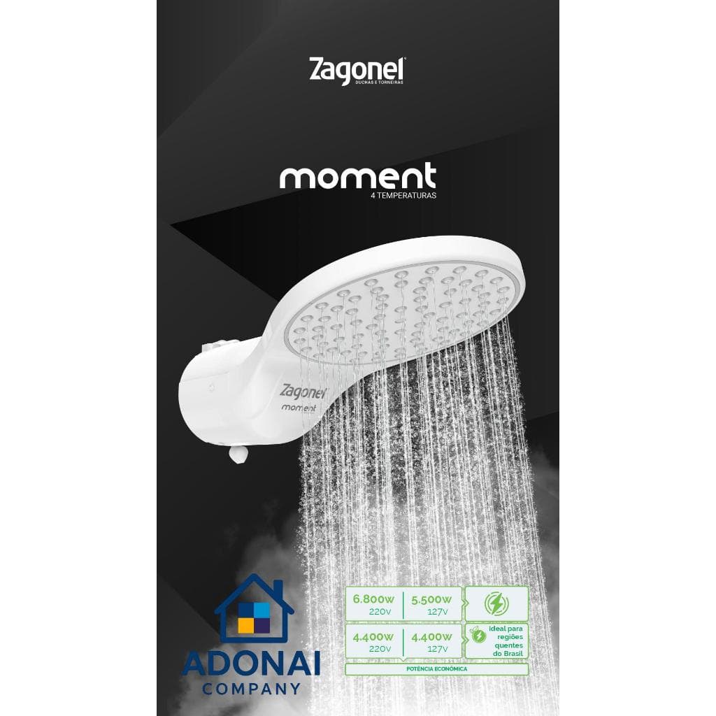 Ducha Moment 4 temperatura 127 ou 220v