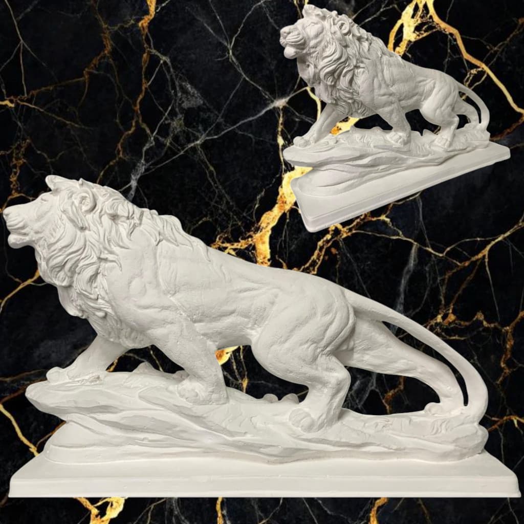 Leão Estátua Escultura De Leão Luxo Rica Em Detalhes Luxo