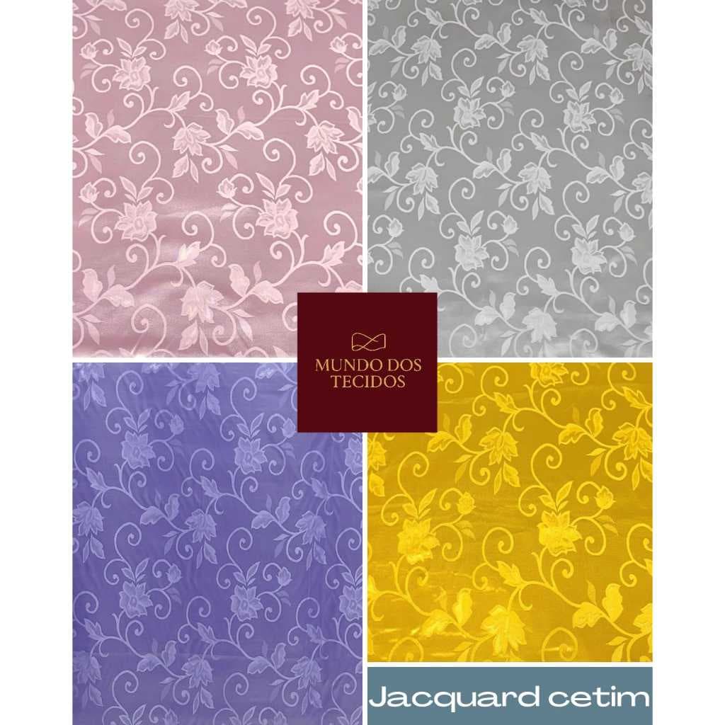1 Metro Tecido Cetim Jacquard - 1mt x 1,50mt
