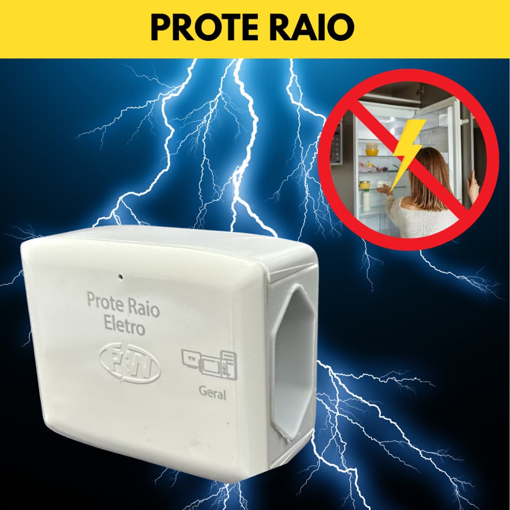 Protetor 2 Tomadas Contra Picos Raios Surtos Elétricos em TV Geladeira e Outros Pw