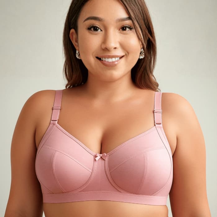 Sutiã Feminino Plus size Premium em Algodão Egípcio Reforçado Palas Largas Acolchoadas  alças grossas