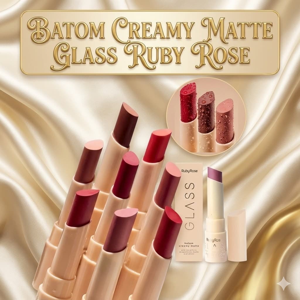 Batom Bala Creamy Matte Glass - Ruby Rose