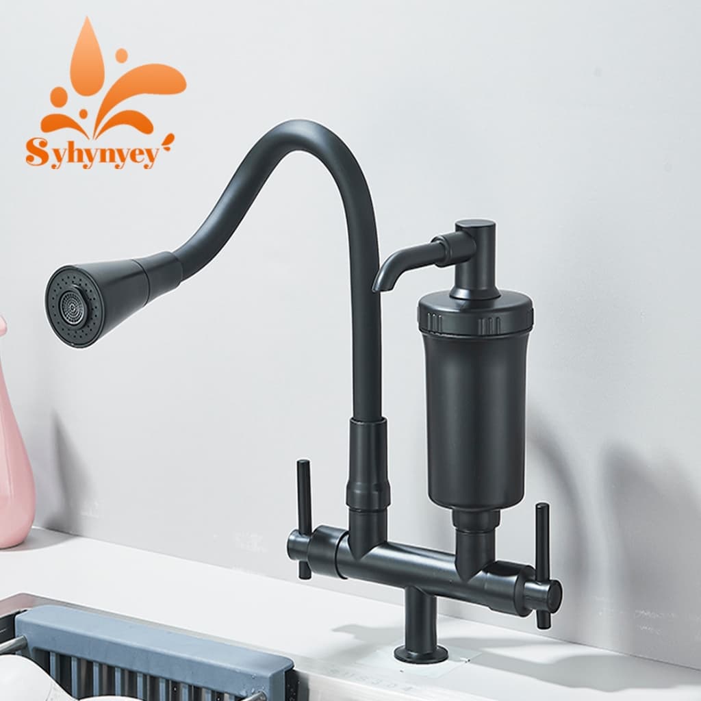 Torneira com Filtro Gourmet Flexível Bancada 1/4 de Volta com Refil