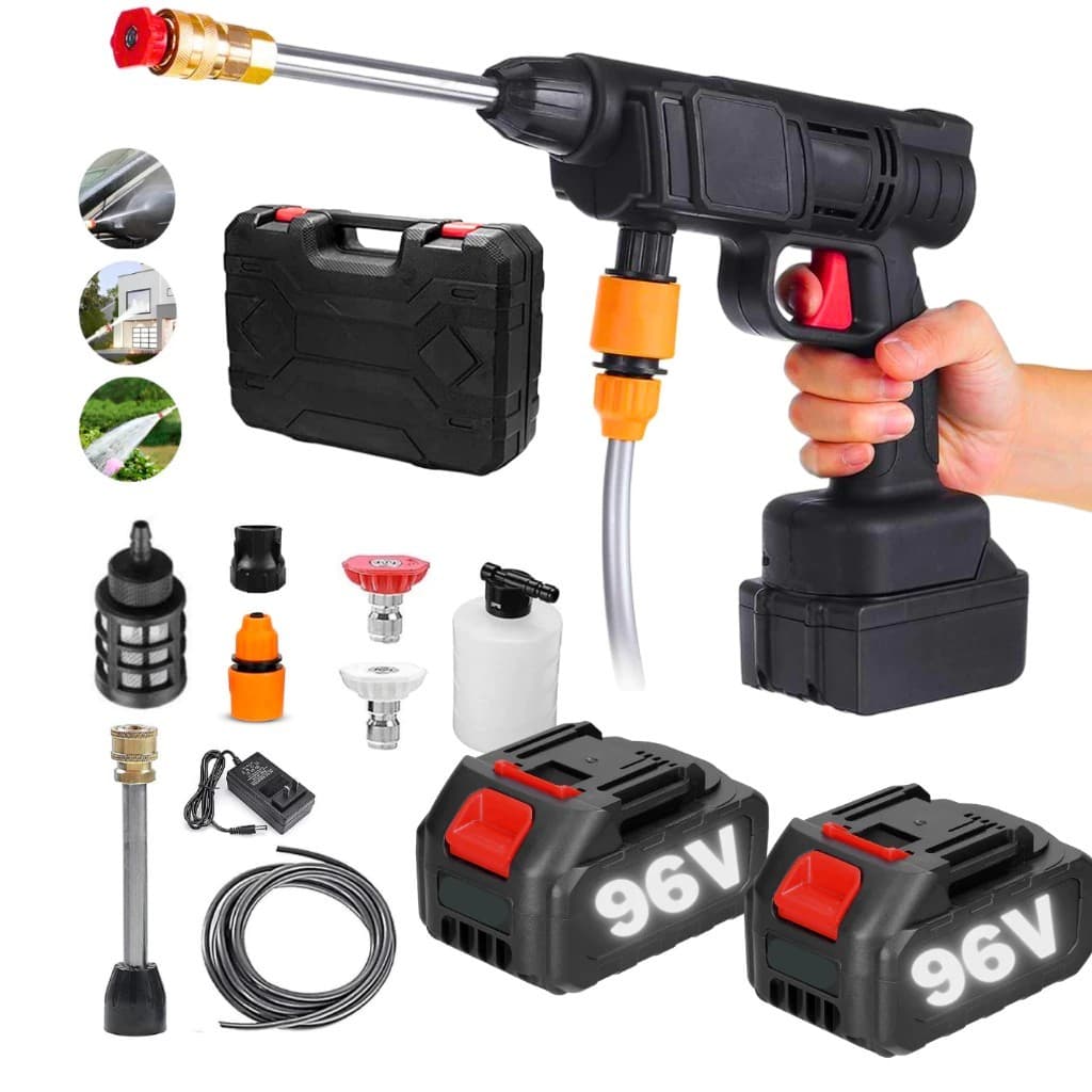 96V Lavadora de Alta Pressão Pistola Portátil Profissional Sem Fio Recarregável a Bateria Original Carro