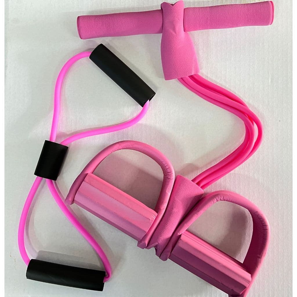 KIT Elástico Extensor Para Exercícios Em 8 + Aparelho Fitness Para Abdominal Ginastica