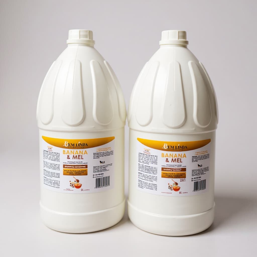 Kit Banana e Mel 5L Shampoo e Condicionador Profissional Hidratação Intensa Alto Rendimento Sem Sal
