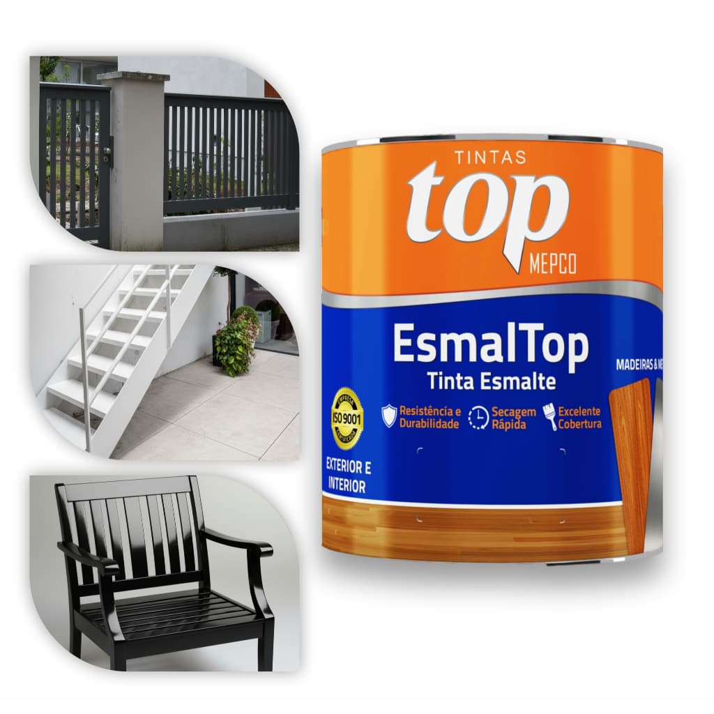 Esmalte Sintético Mepco 900ml Alta Durabilidade para Metal Madeira