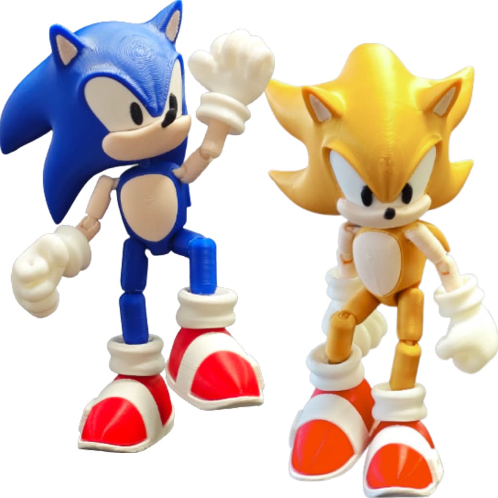 Boneco Sonic Articulável – Personagem do Jogo e Desenho, Brinquedo Colecionável