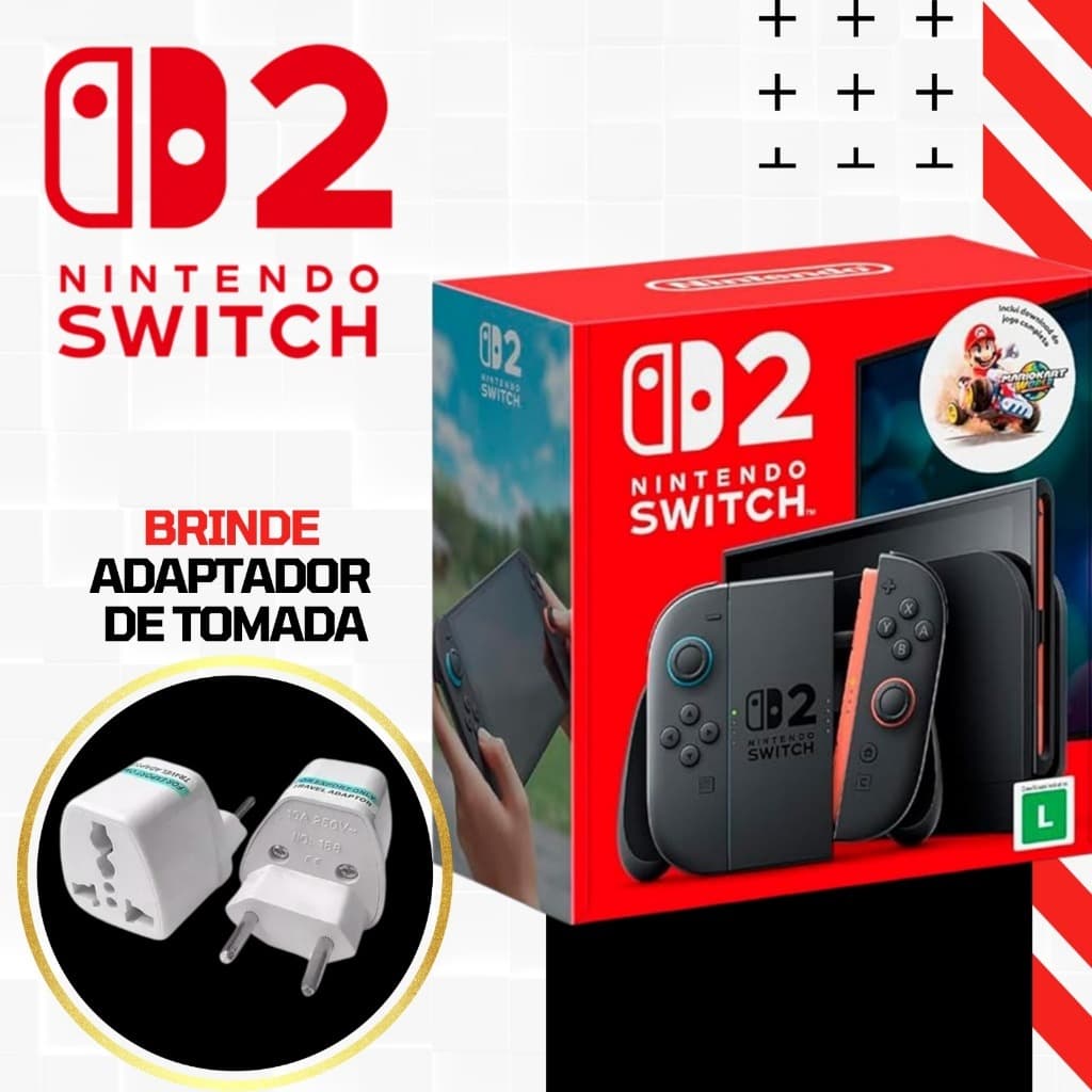 Console Nintendo Switch 2 + Mario Kart World ( 𝑬𝒏𝒕𝒓𝒆𝒈𝒂𝒔 𝑺𝒐𝒎𝒆𝒏𝒕𝒆 𝑹𝑱 , 𝑫𝑭 , 𝑮𝑶 , 𝑺𝑷 , 𝑴𝑮 , 𝑬𝑺 )