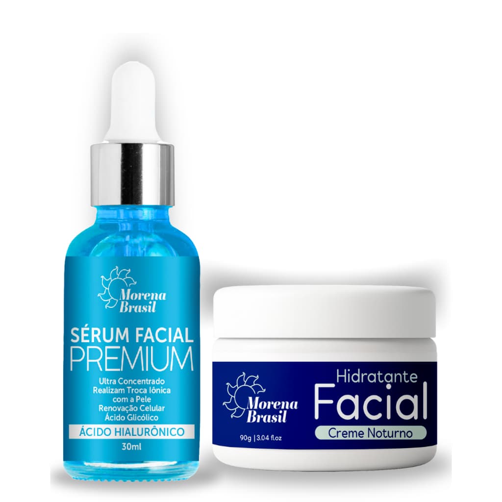 Morena Brasil | Kit Sérum Facial Ultra Concentrado + Creme Facial Noturno 🌙
