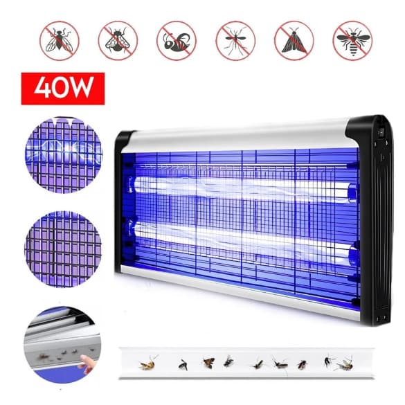 Mata Mosca Elétrico 40W Armadilha Mosquito Pernilongo Dengue Lâmpada UV Mosquiteiro 110V/220V