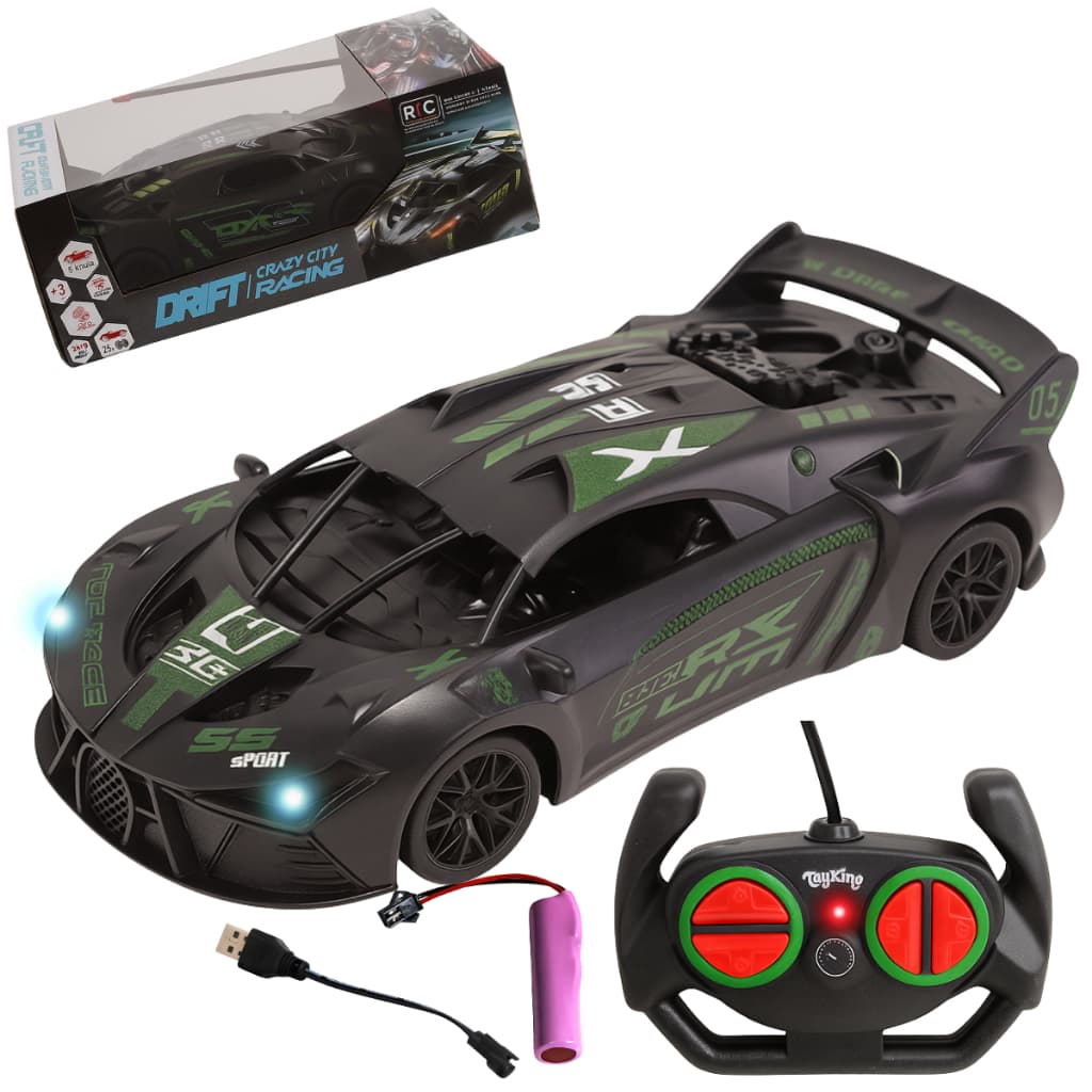 Carrinho De Controle Remoto Recarregável Drift Esportivo Led