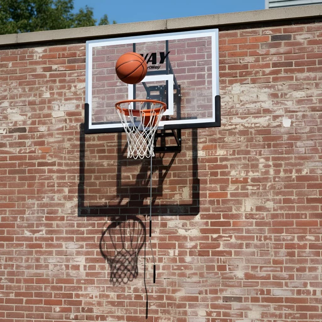 Tabela de Basquete 136x80cm Completa com Aro e Rede Profissional com Aro, Rede e Suporte