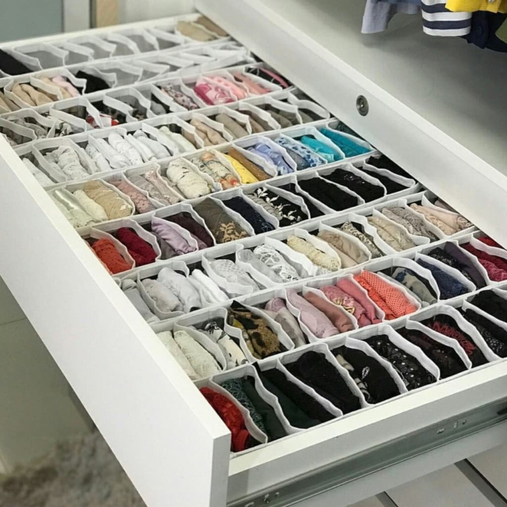 Colmeia organizadora de gavetas Para Calcinhas/Camisetas/Roupas bebê PP, P,M,G - Reorganizei
