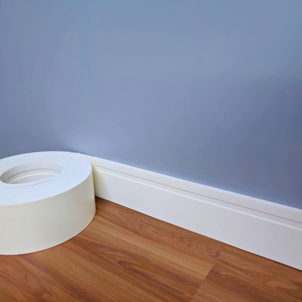 20M Rodapé Flexível 10CM EVA À Prova D'água Autocolante Moldura Parede Frisado Liso
