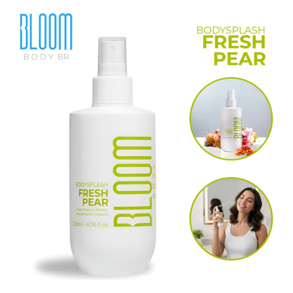 Body Splash Fresh Pear - Deo Colônia - Bloom - 200 Ml -spray